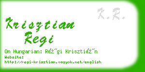 krisztian regi business card